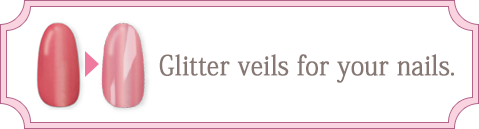 Glitter veils for your nails.